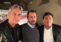 Baglioni e Morandi con Fabrizio Basso Conferenza Stampa 8 Gennaio 2016